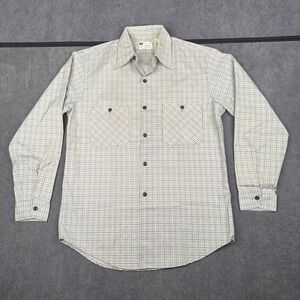 Rare VTG SEARS Perma-Prest Checkered Casual Button Front Shirt 60s